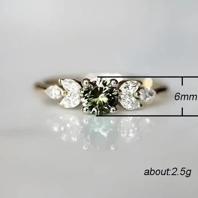 Elegant Women’s Geometric Cubic Zirconia Ring for Wedding & Party
