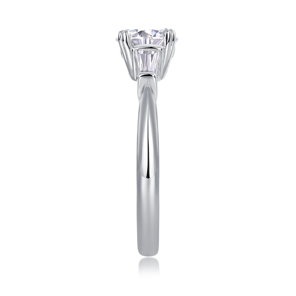 Women’s Moissanite Engagement Ring 925 Sterling Silver Minimalist Jewelry