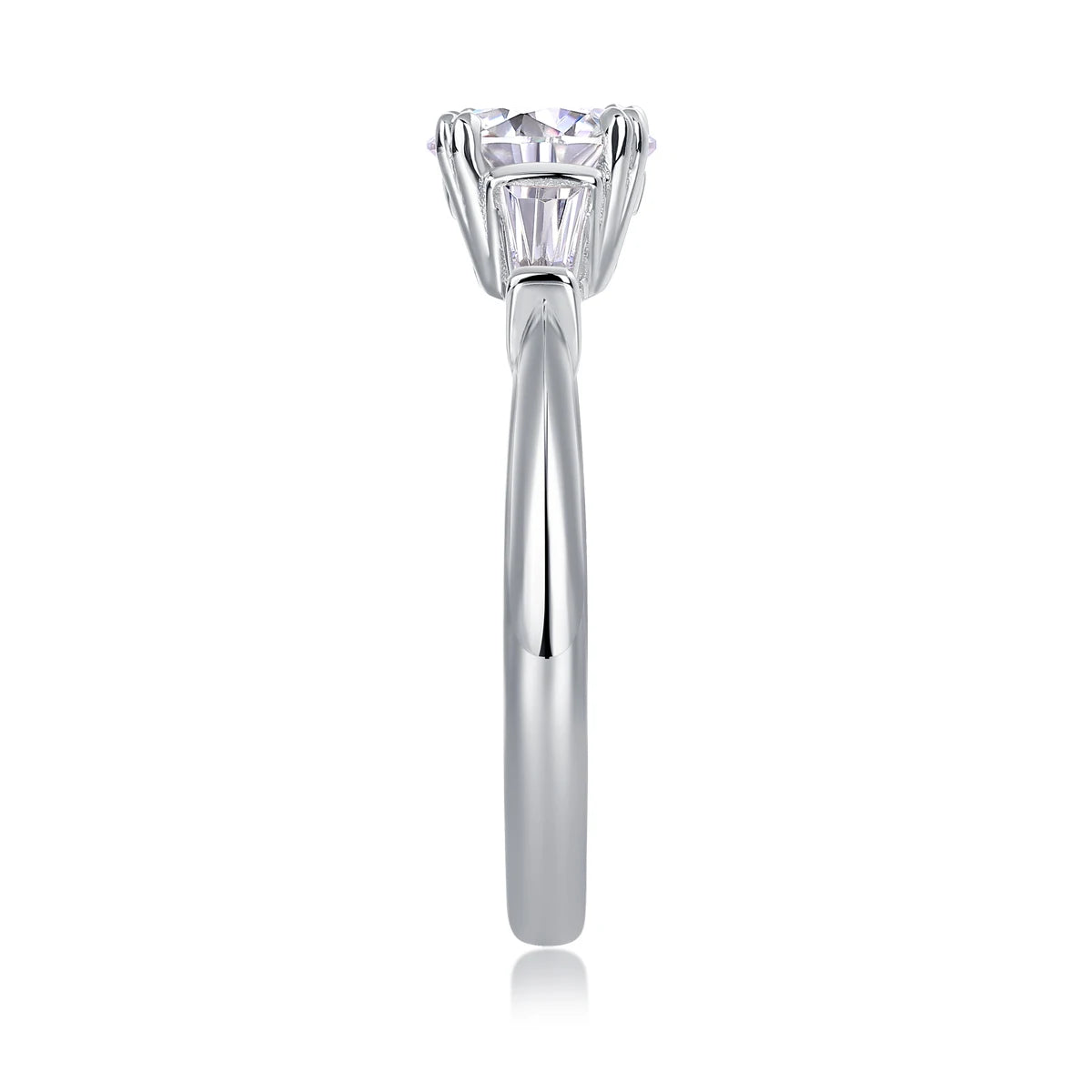 Women’s Moissanite Engagement Ring 925 Sterling Silver Minimalist Jewelry