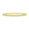 3/4/5mm Moissanite Tennis Bracelet S925 Silver D VVS1 18K Gold Plated Jewelry Men Women