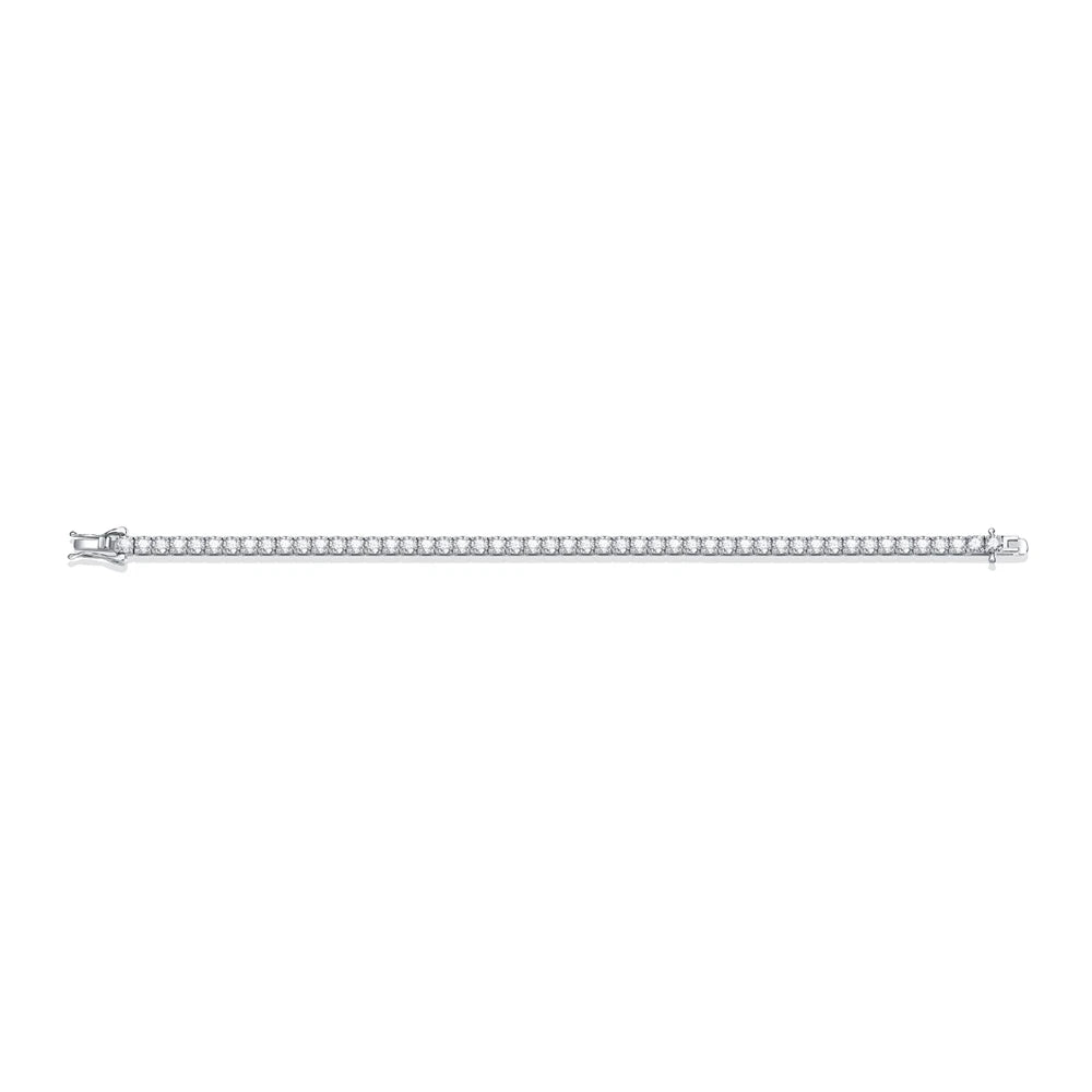 4mm Moissanite Tennis Bracelet S925 Silver 18K Gold Plated D Color VVS1 Jewelry Gift