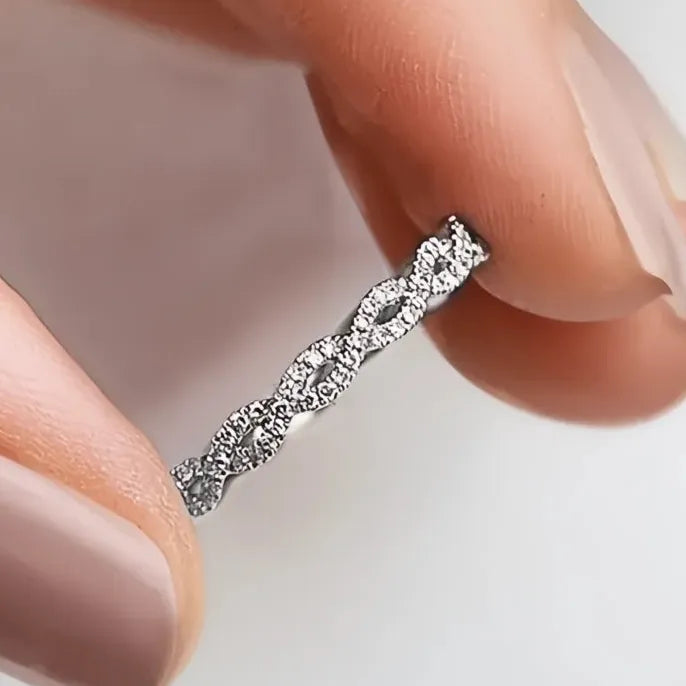 Delicate Girls Finger Rings with Cubic Zirconia CZ Party Daily Wear Fashion Minimalist Jewelry Gift for Women