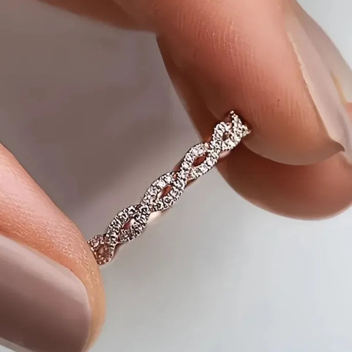 Delicate Girls Finger Rings with Cubic Zirconia CZ Party Daily Wear Fashion Minimalist Jewelry Gift for Women