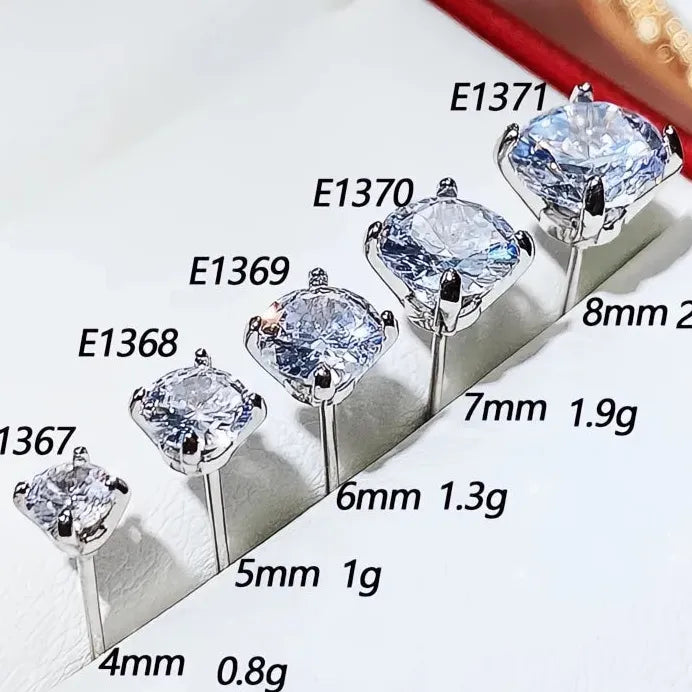 Classic Claw Geometric Cubic Zirconia Stud Earrings Gift