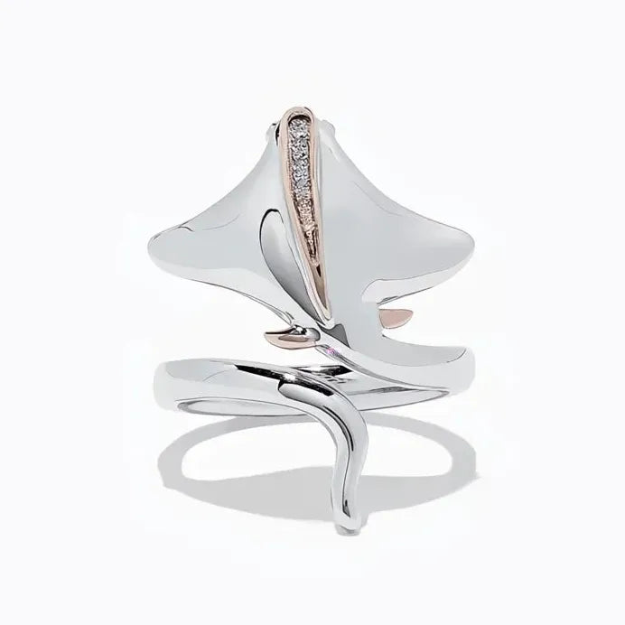 Adjustable Ocean Fish Ring with Geometric Design for Women – Gift Idea