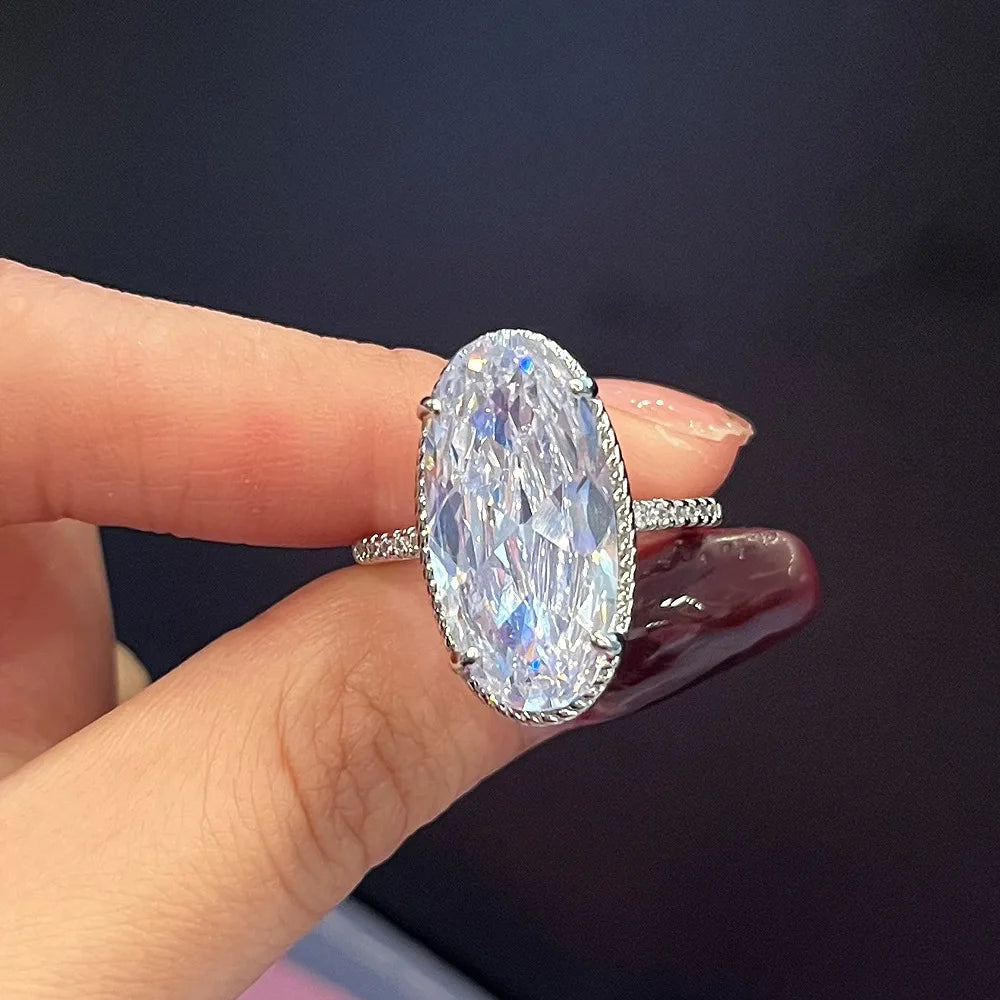 F1419 Women's Pear Cut Synthetic Lab Grown Diamond Engagement Ring Luxury Style 18K White Gold Halo Setting
