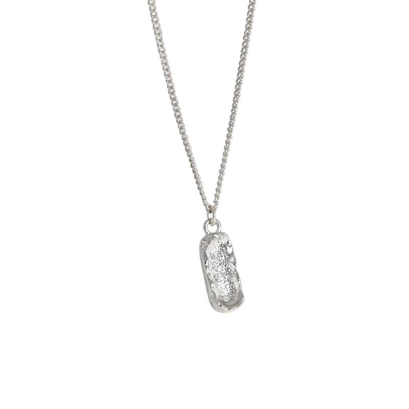 Gift Irregular Peanut 925 Sterling Silver Necklace