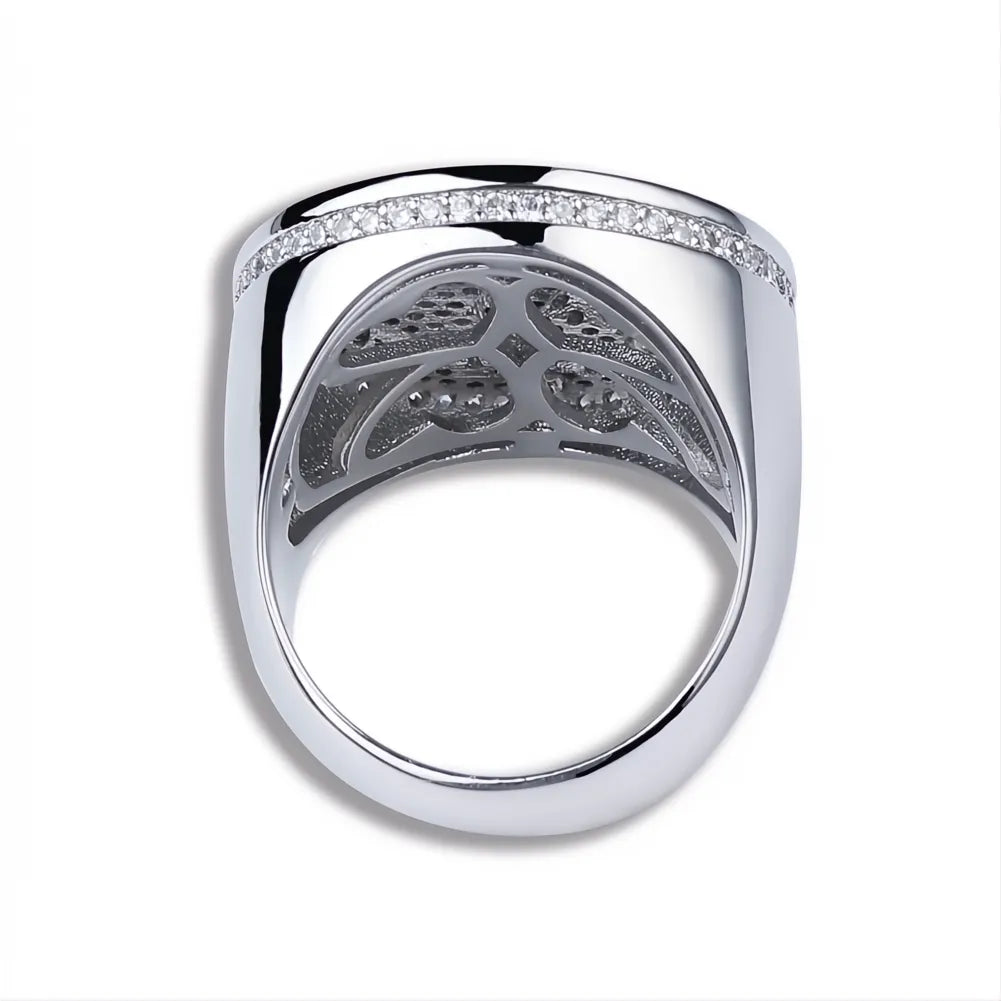 Broken Heart Iced Out Bling Ring – Micro Pave CZ Hip Hop Jewelry