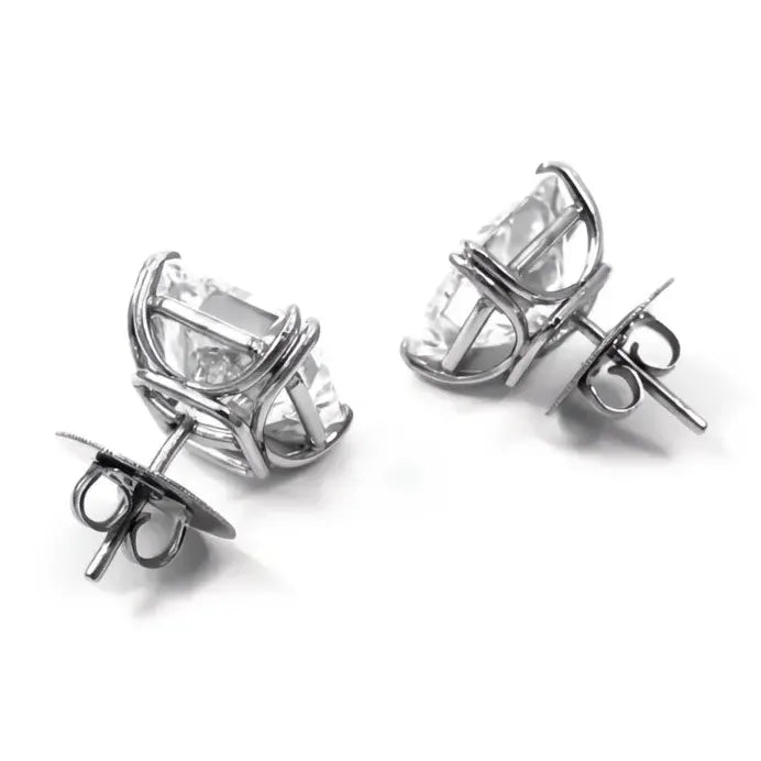 Geometric Rectangular Cubic Zirconia Stud Earrings for Women Wedding Jewelry