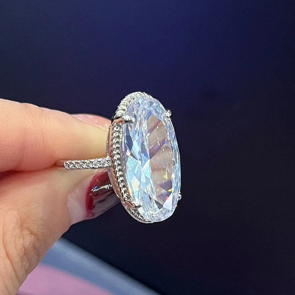 F1419 Women's Pear Cut Synthetic Lab Grown Diamond Engagement Ring Luxury Style 18K White Gold Halo Setting