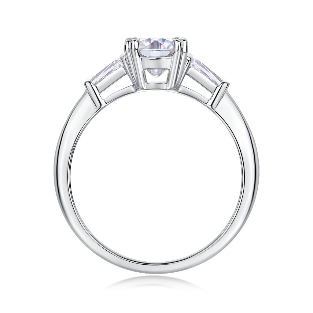 Women’s Moissanite Engagement Ring 925 Sterling Silver Minimalist Jewelry