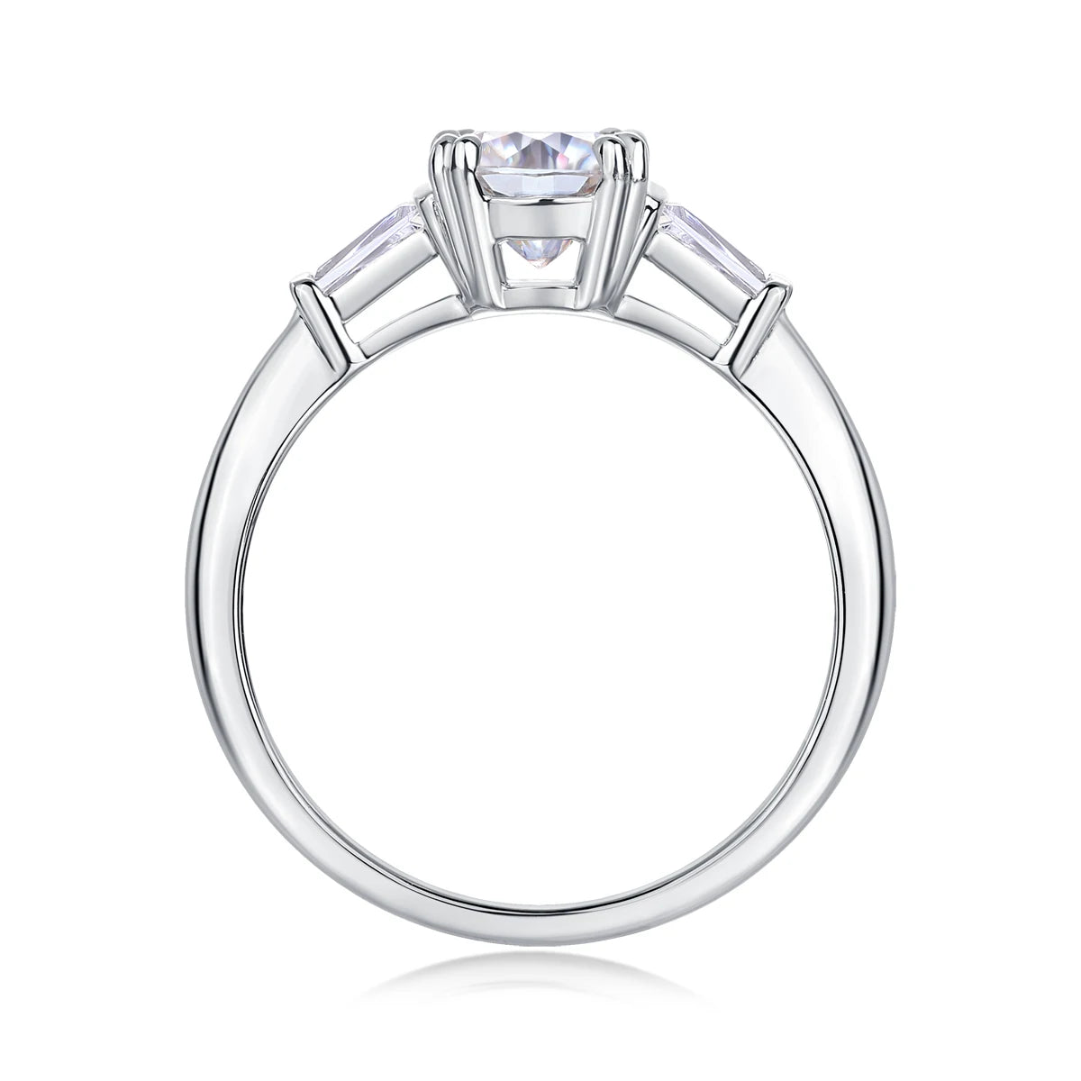 Women’s Moissanite Engagement Ring 925 Sterling Silver Minimalist Jewelry