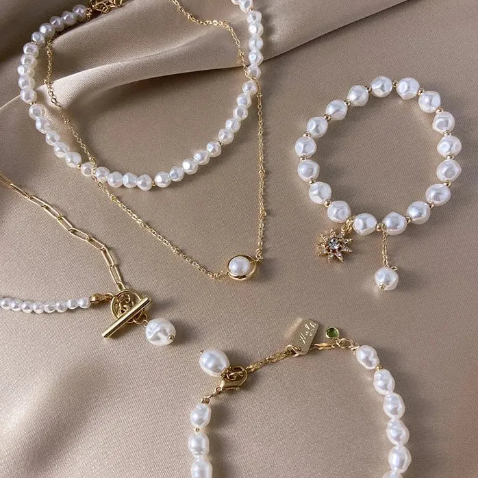 Butterfly Pearl Pendant Cuff Bracelet for Women Luxury Anniversary Gift Jewelry