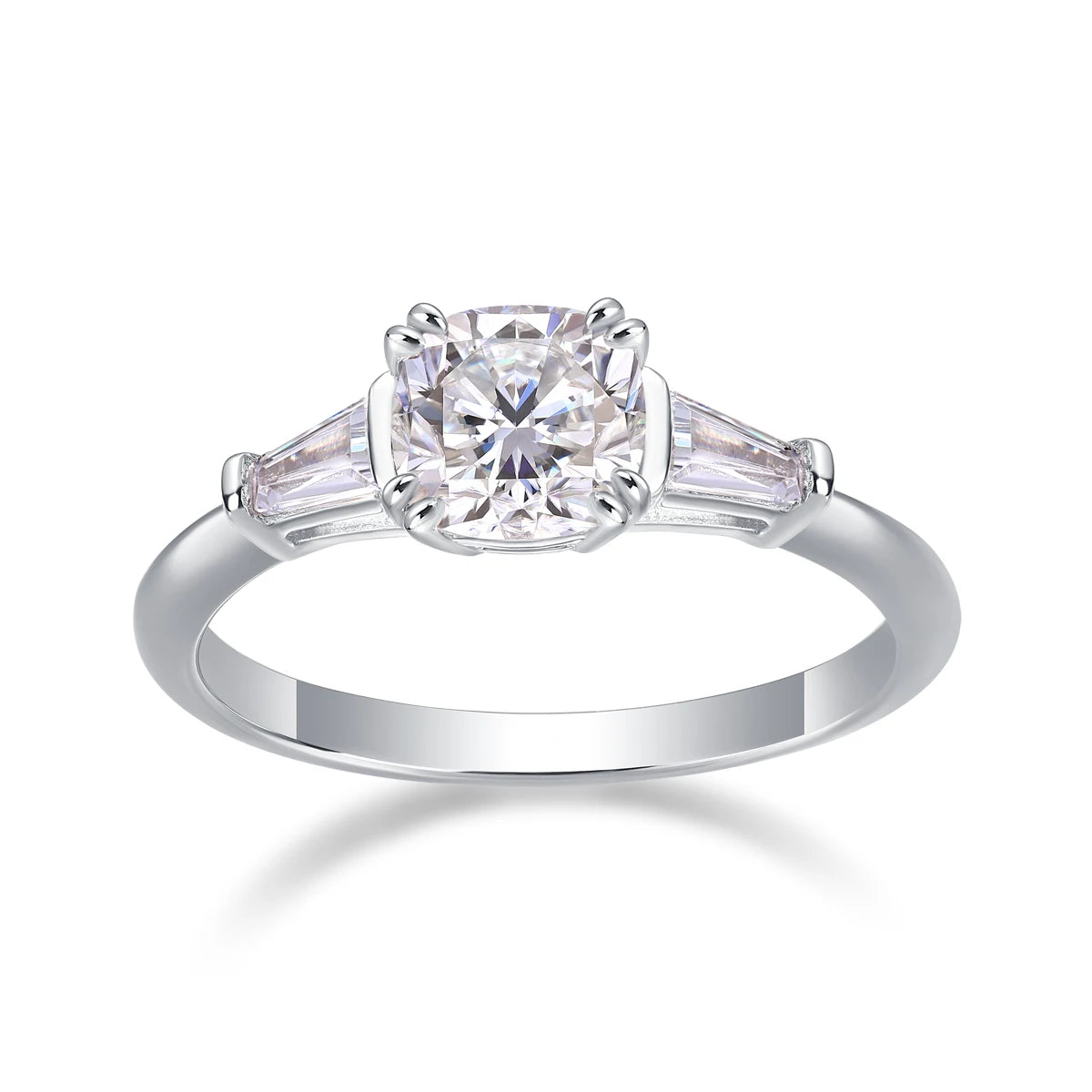 Women’s Moissanite Engagement Ring 925 Sterling Silver Minimalist Jewelry