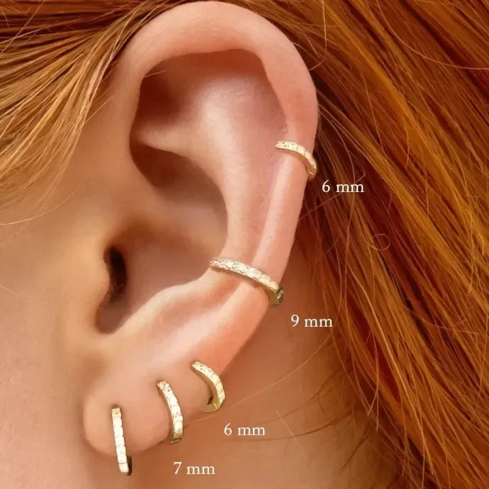 Minimalist Round Copper Hoop Earrings with Cubic Zirconia Geometric Design