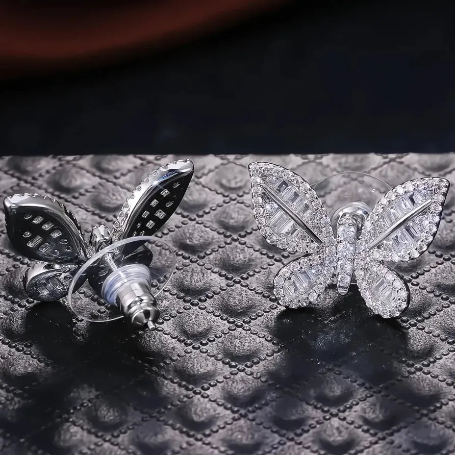 Geometric Cubic Zirconia Stud Earrings for Women Wedding Party Jewelry