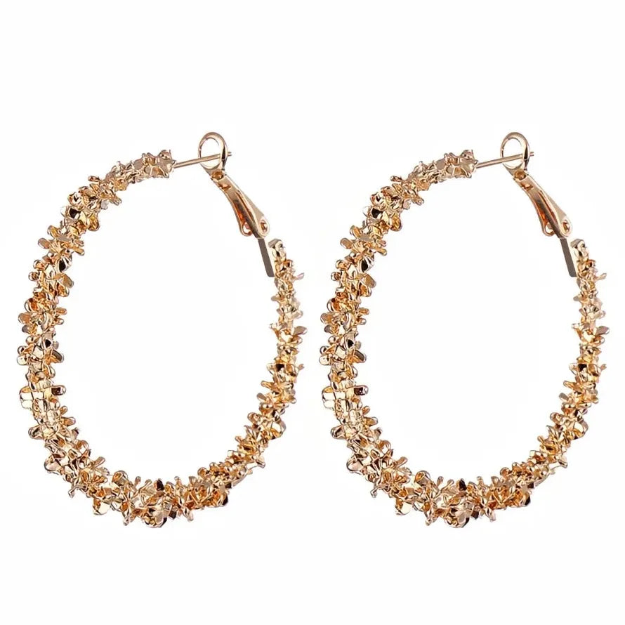 Classic Gold & Silver Zinc Alloy Hoop Earrings for Women Party Jewelry