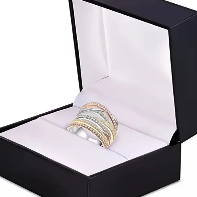 Elegant Romantic Cross Ring for Women Brass Cubic Zirconia Jewelry