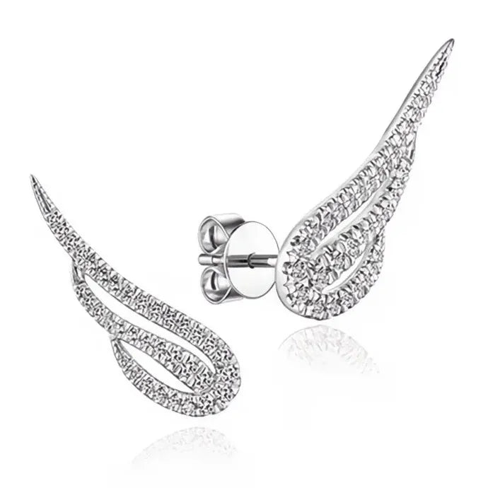 Geometric Cubic Zirconia Stud Earrings for Women Stylish Copper Jewelry