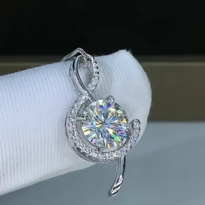 Elegant Bridal Geometric Pendant Necklace with Sparkling CZ Stone Jewelry