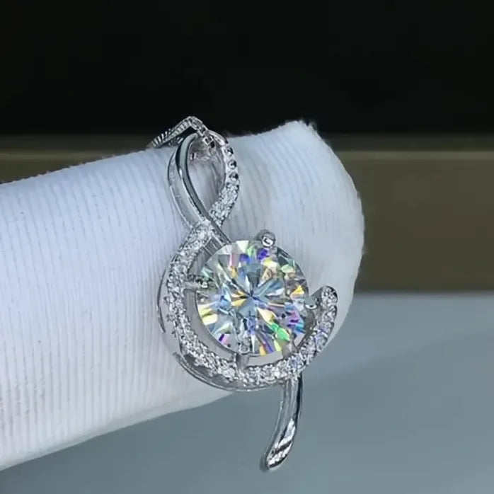 Elegant Bridal Geometric Pendant Necklace with CZ Stone for Women Wedding