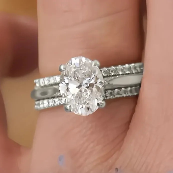 Women Bridal CZ Cubic Zirconia Ring Set Wedding Jewelry Collection