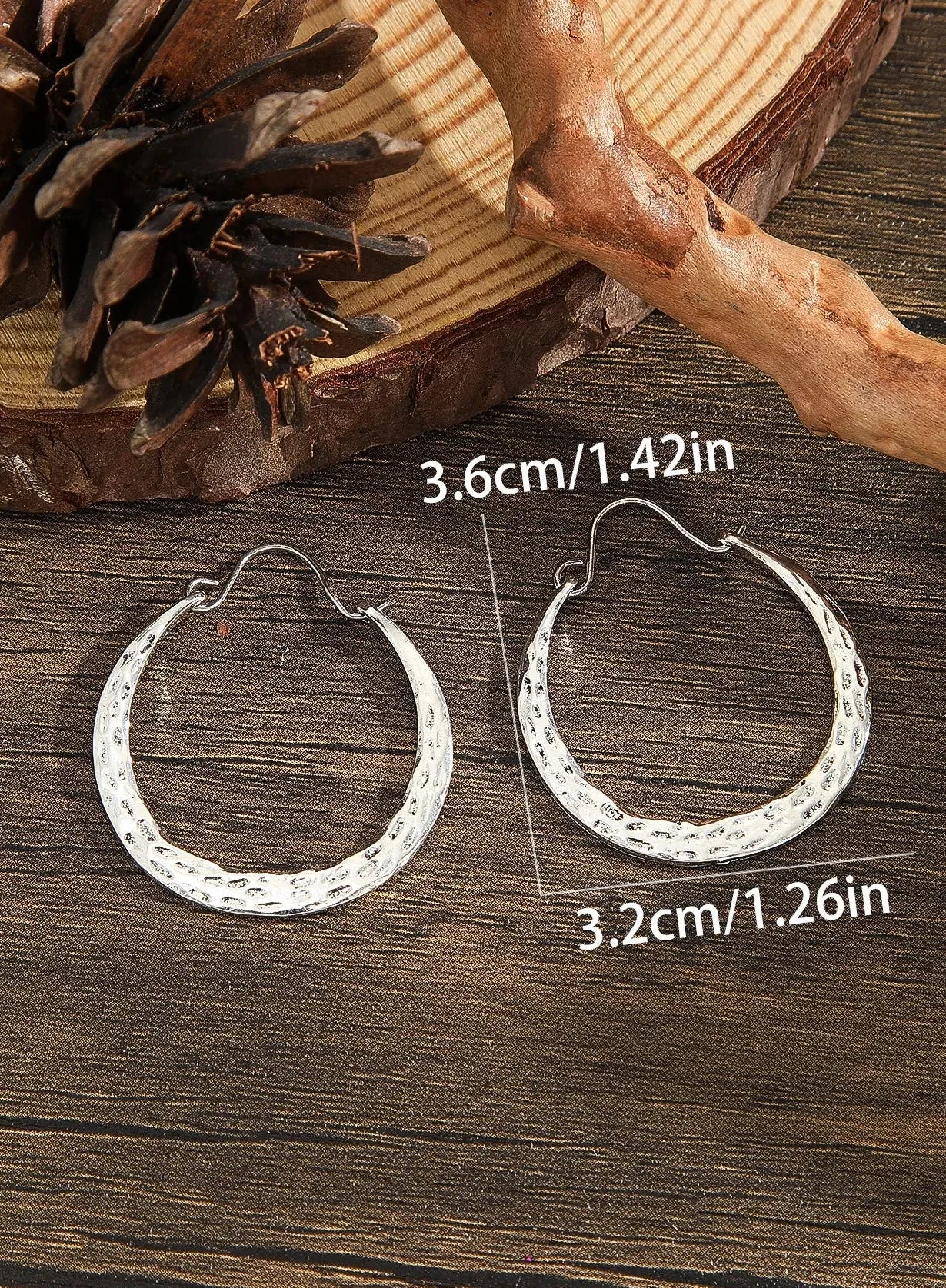 Retro Style Large Zinc Alloy Hoop Earrings for Women Party Jewelry Gifts