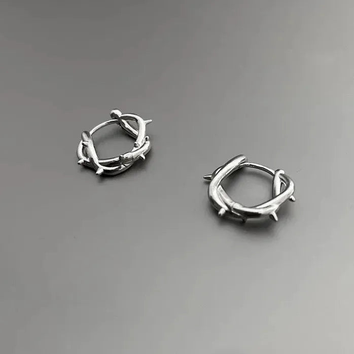 Hiphop Punk Thorn Hoop Earrings for Men Women Cartilage Tragus Gift
