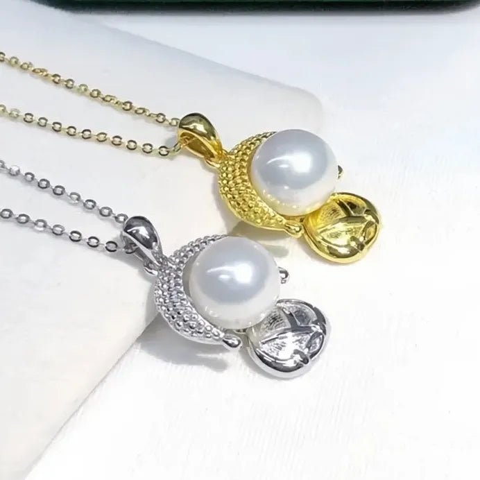 Copper Alloy Buddha Pendant Necklace for Women with Pearl Fashion Jewelry
