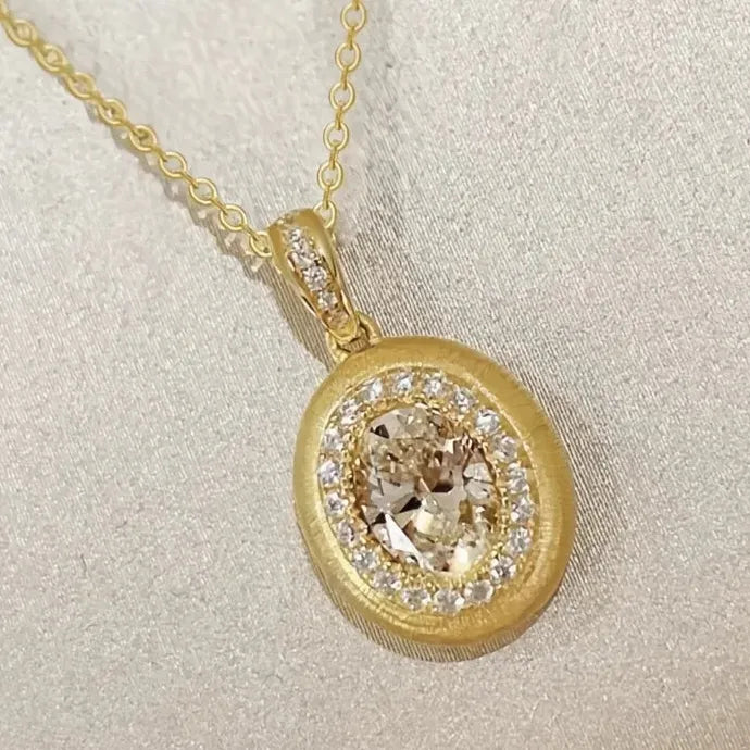 Luxury Women’s Geometric Copper Pendant Necklace with Cubic Zirconia Jewelry