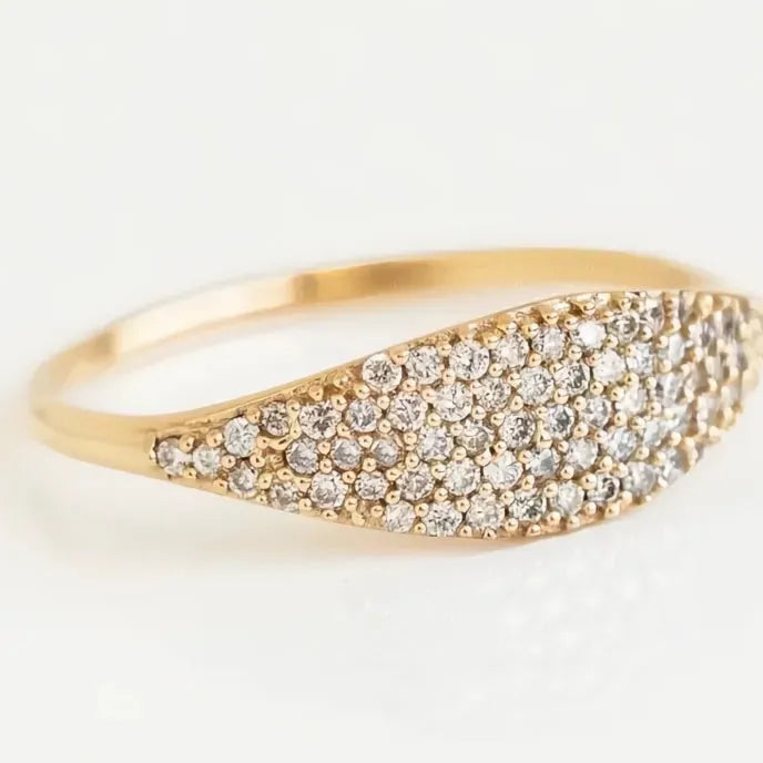 Elegant Women’s Cubic Zirconia Gold Brass Geometric Wedding Engagement Ring 2023