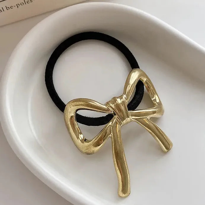 Vintage Punk Metal Cross Elastic Hairband Hair Loop for Women