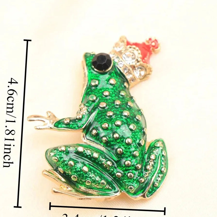 Luxury Classic Frog Prince Brooch Gift for Men and Women