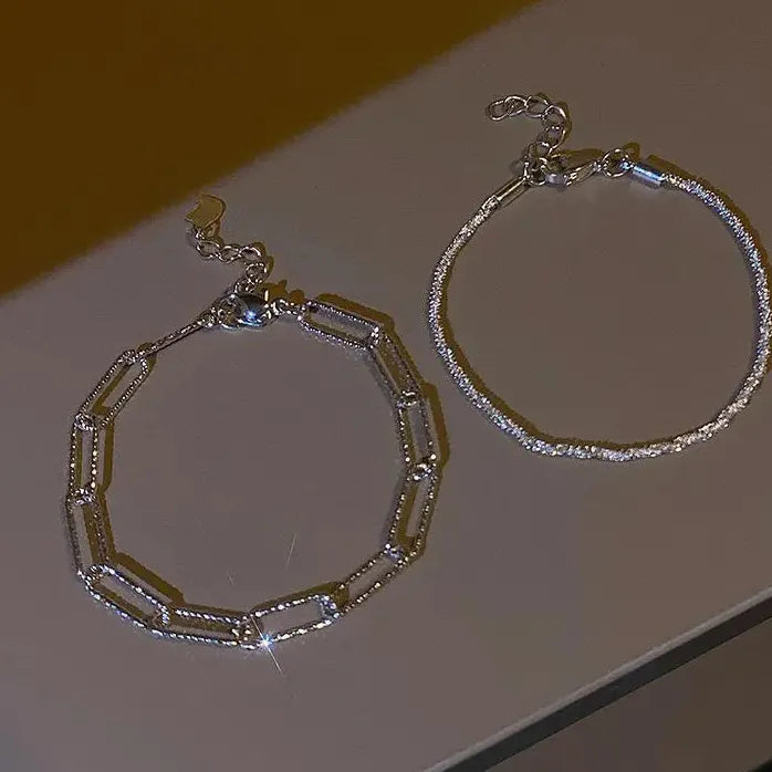 Gold Color Double Layer Adjustable Bracelet Women Beads Anklet Gift