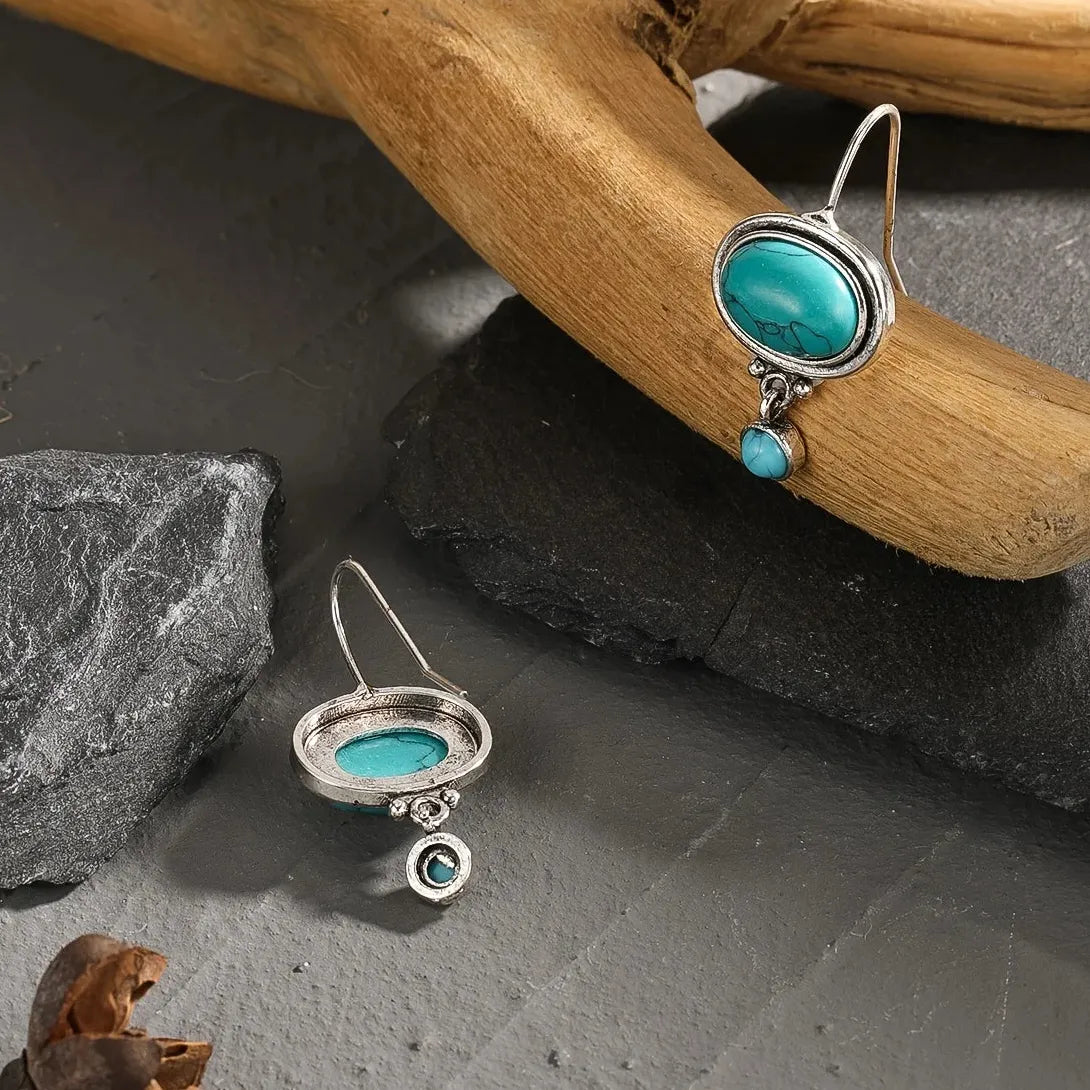 Silver Flower Drop Earrings for Women Simple Exquisite Zinc Alloy Jewelry