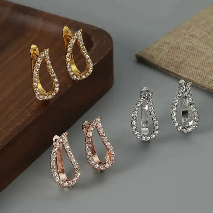 Teardrop Cubic Zirconia Earrings for Women Elegant Fashion Jewelry Accessories