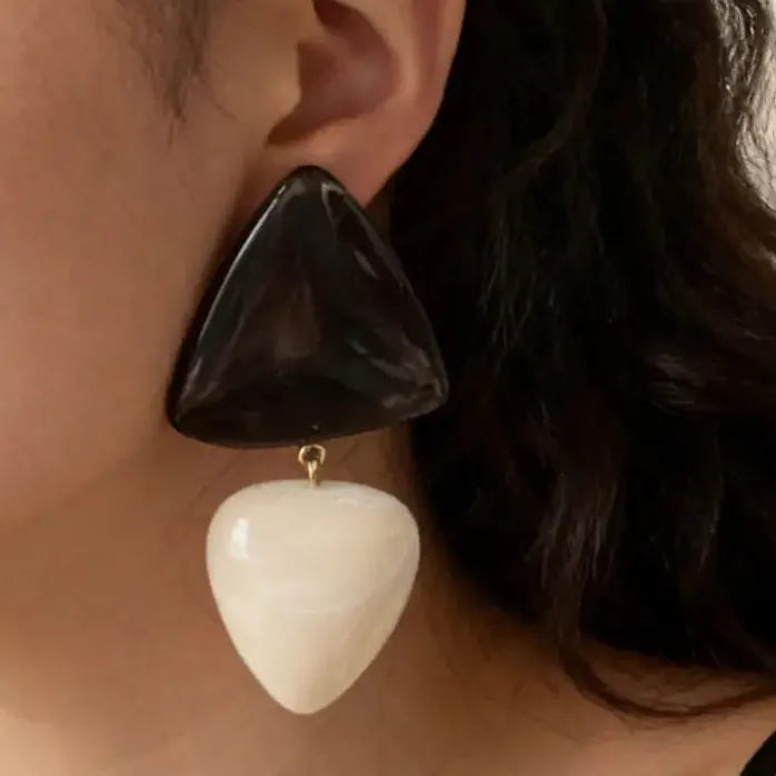 Retro Geometric Triangle Drop Earrings for Women Vintage Style Jewelry