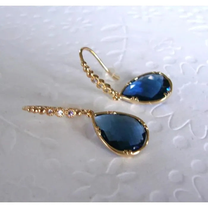 Blue Pendant Mid Length Summer Drop Earrings Zinc Alloy Women's Jewelry