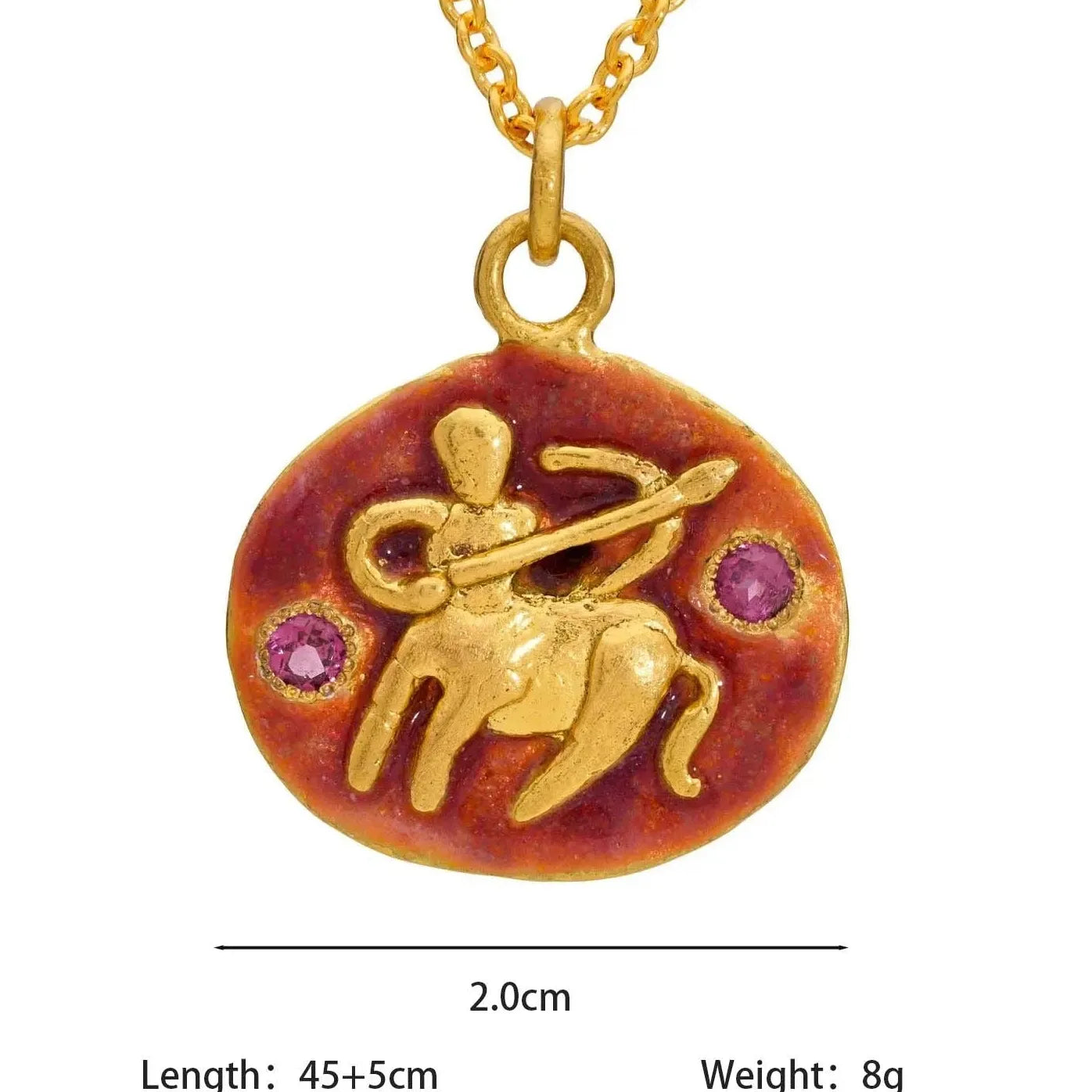 Stainless Steel Vintage Enamel Zodiac Coin Pendant Necklace 12 Constellations Jewelry