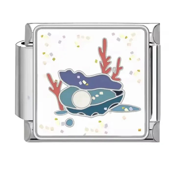 Ocean Series 18k Gold Plated Stainless Steel Charm Bracelet Unisex Dolphin Shark Sailboat