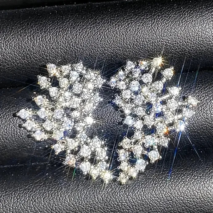 Geometric Cubic Zirconia Stud Earrings for Women Elegant Wedding Jewelry