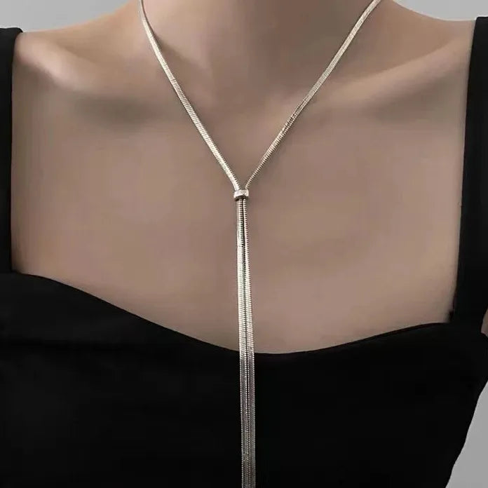 Luxury Stainless Steel Heart Pendant Necklace for Women Adjustable Chain