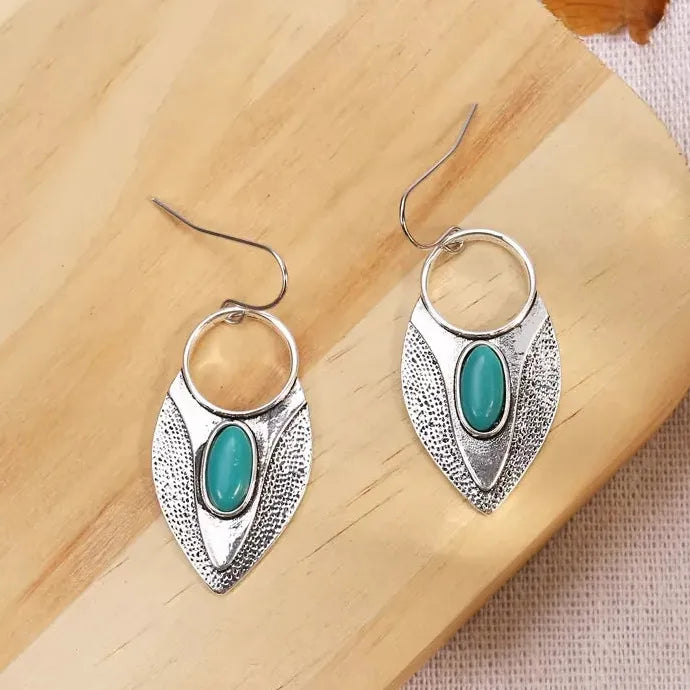 Bohemian Turquoise Geometric Drop Earrings Women’s Fashion Jewelry Gifts