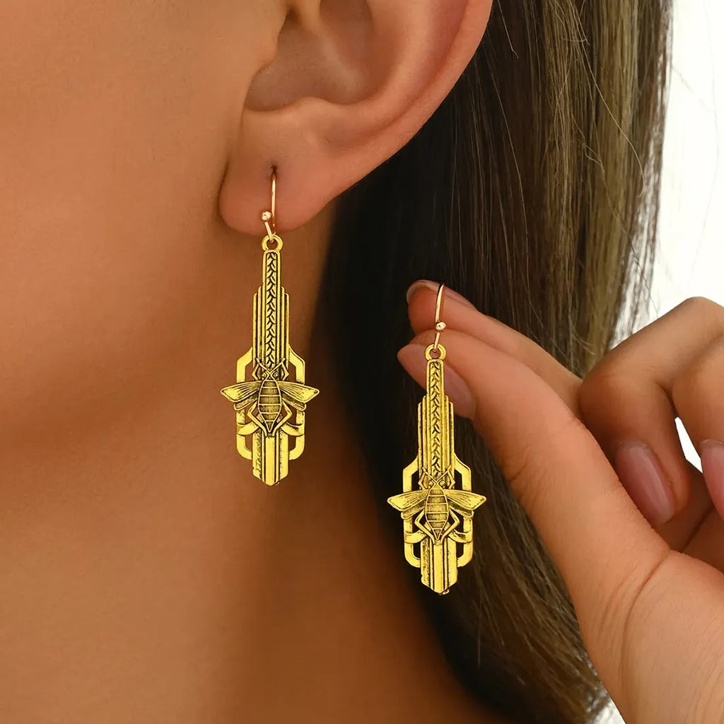 Vintage Cute Animals Zinc Alloy Metal Long Pendant Earrings for Women Gifts