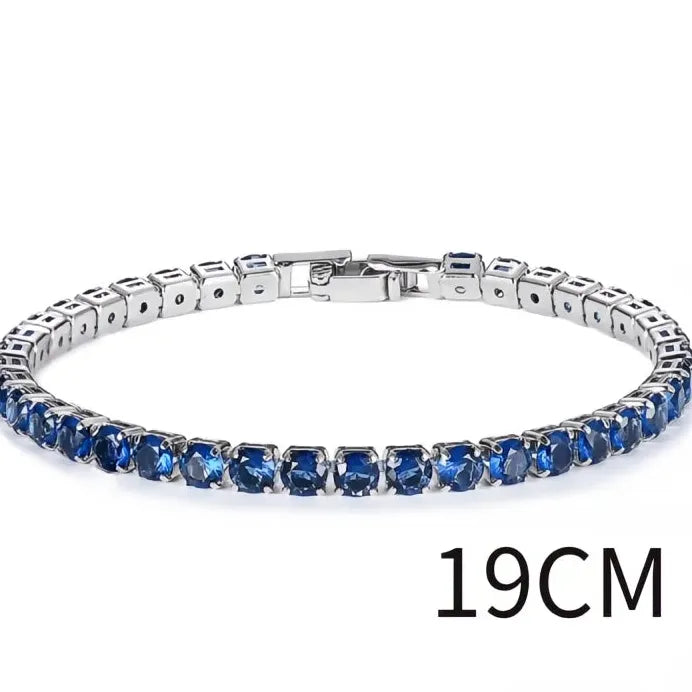 Elegant Women's Cubic Zirconia Link Chain Bracelet Gift Jewelry