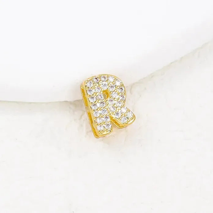 18K Gold Plated Zircon Initial Necklace Women Mini Alphabet Choker Gift