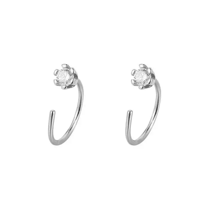 Vintage Minimalist Square Geometric Stud Earrings for Teens Women Men Punk