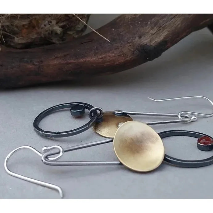 Vintage Bohemian Irregular Drop Earrings for Women Zinc Alloy Silver Gift