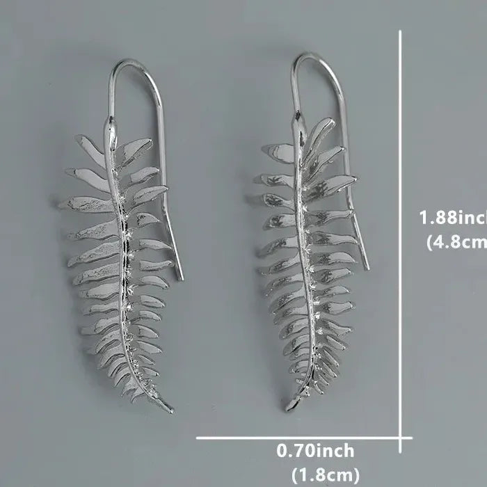 Vintage Persian Leaf Zinc Alloy Drop Earrings for Women Party Jewelry