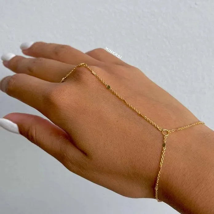Gold Y-Shaped Tassel Pendant Necklace & Bracelet Set for Women Jewelry Gift